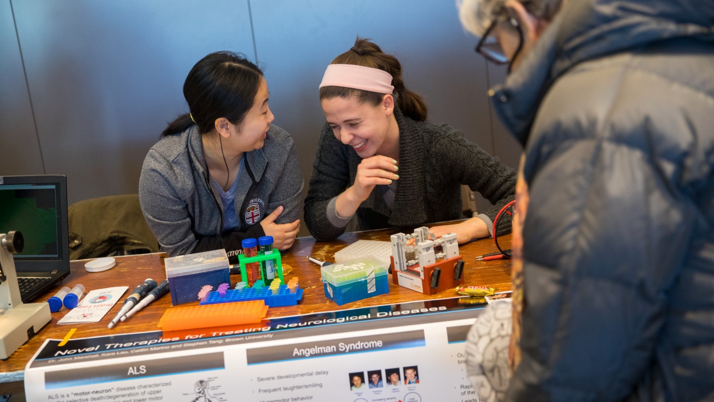 Students at the annual Brain Fair